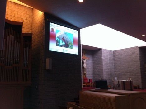Screen in place of worship